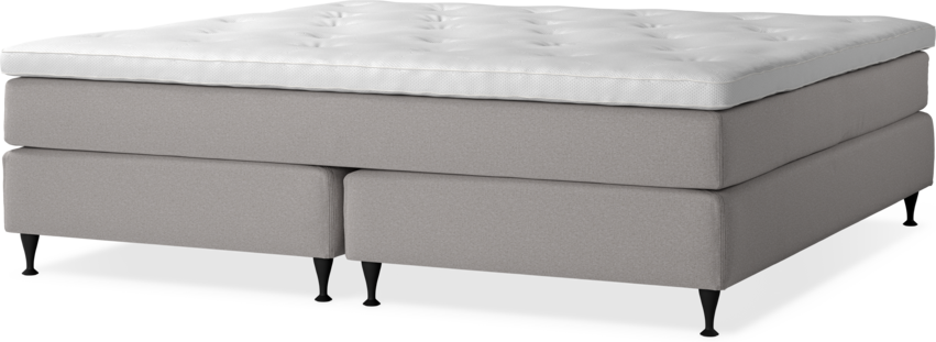 Delux Sense - Kontinentalsäng, dubbelsäng med bäddmadrass - Grå