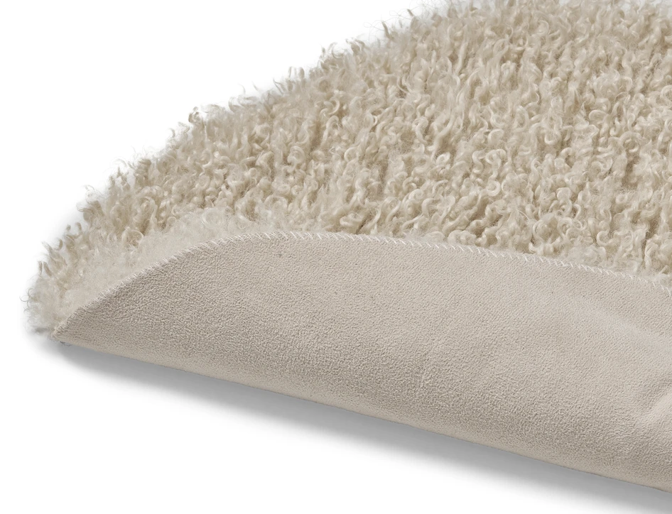 Curly - Konstfäll, lockig, B60 L90 cm - Beige