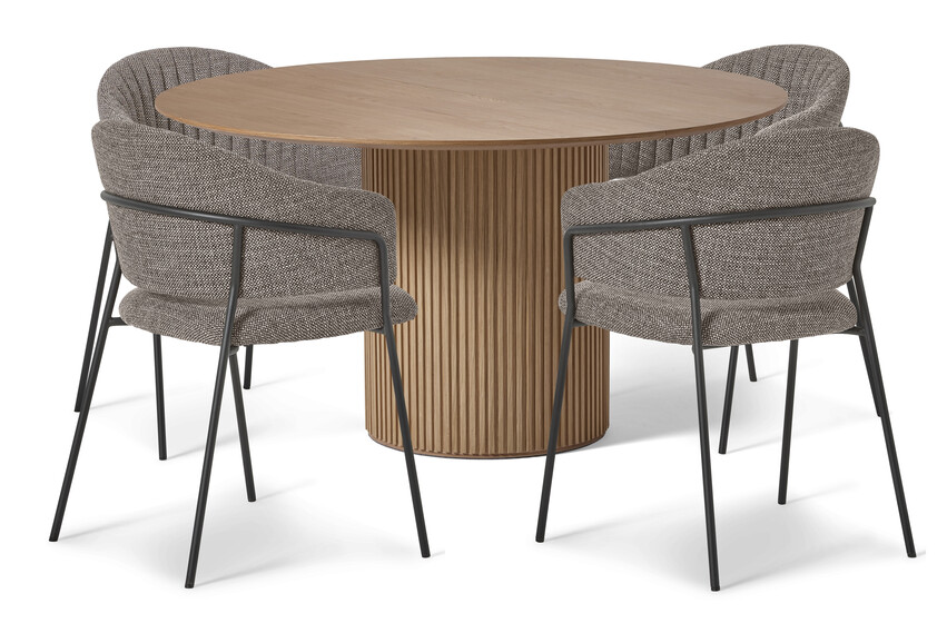 Astrid - Matgrupp med 4 karmstolar Sharon - Beige