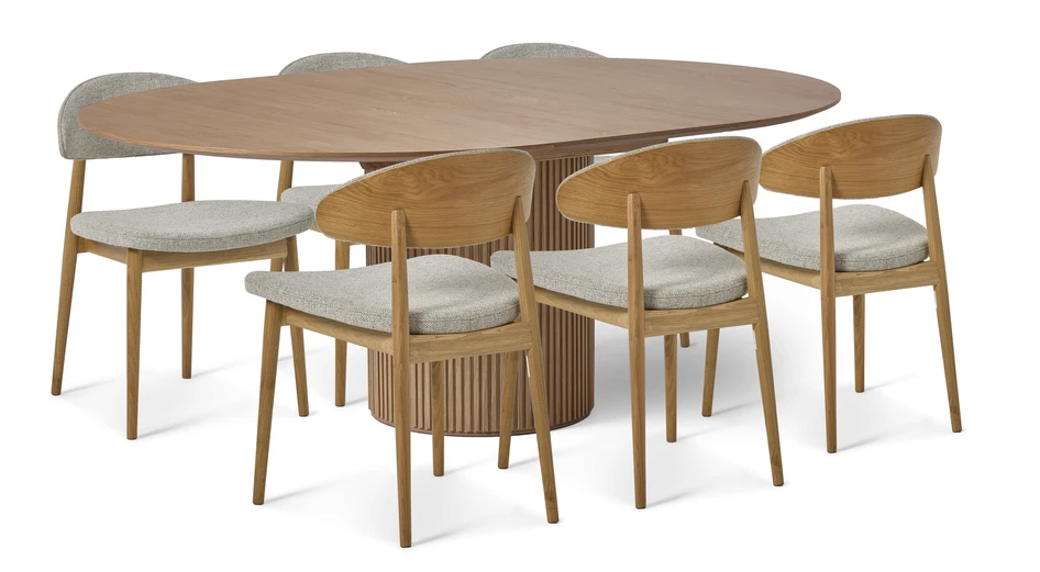 Astrid - Matgrupp med 6 stolar Canape - Beige
