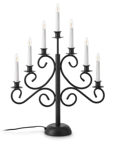 Natalia - Adventsljusstake, 40x55x11,5 cm - Svart