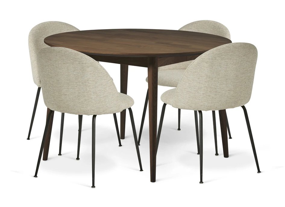 Harry - Matgrupp med 4 stolar Kiwi - Brun