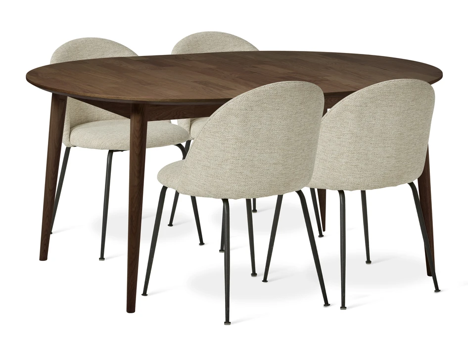 Harry - Matgrupp med 4 stolar Kiwi - Brun