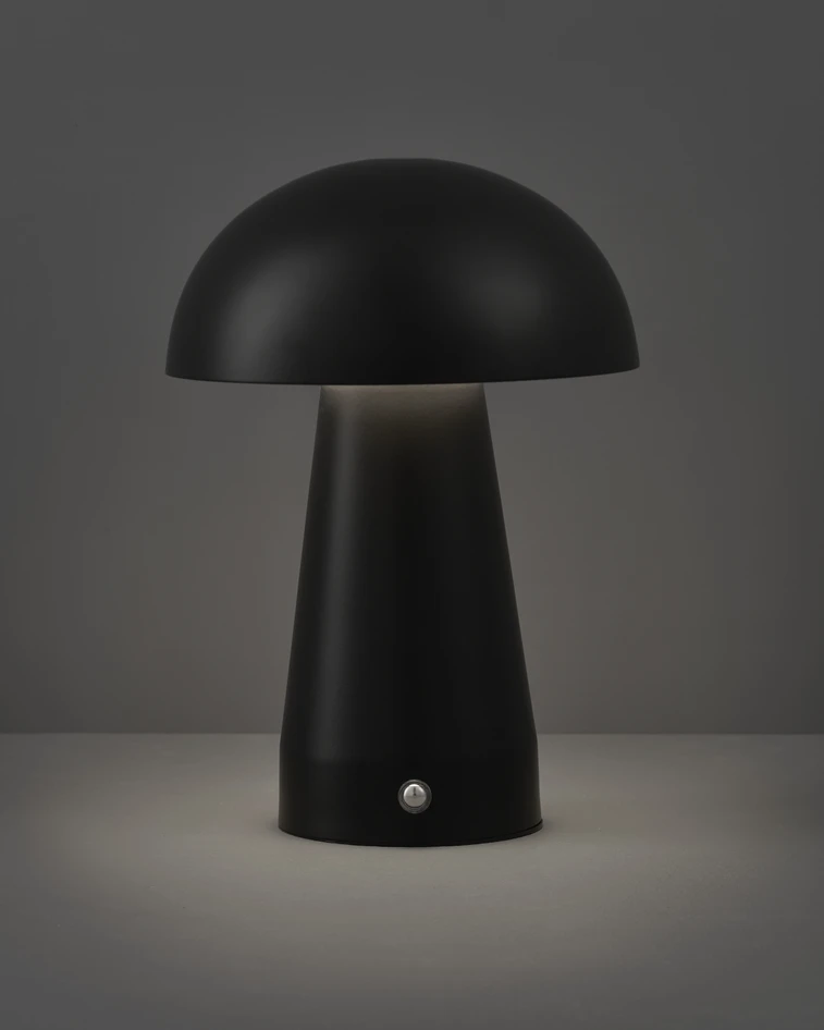 Tilo - Portabel bordslampa, H20 Ø14,5 cm - Svart