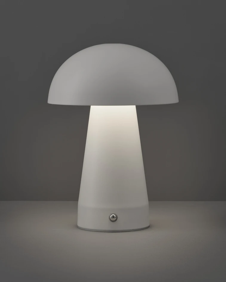 Tilo - Portabel bordslampa, H20 Ø14,5 cm - Vit