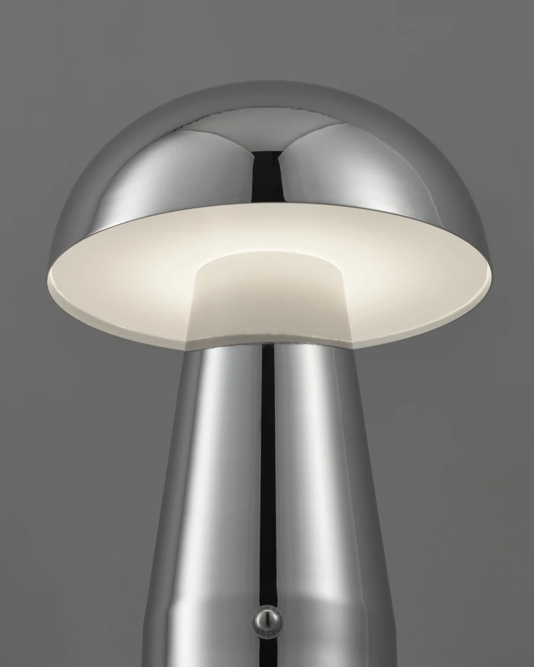 Tilo - Portabel bordslampa, H20 Ø14,5 cm - Grå