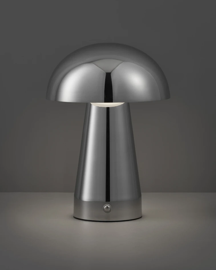 Tilo - Portabel bordslampa, H20 Ø14,5 cm - Grå