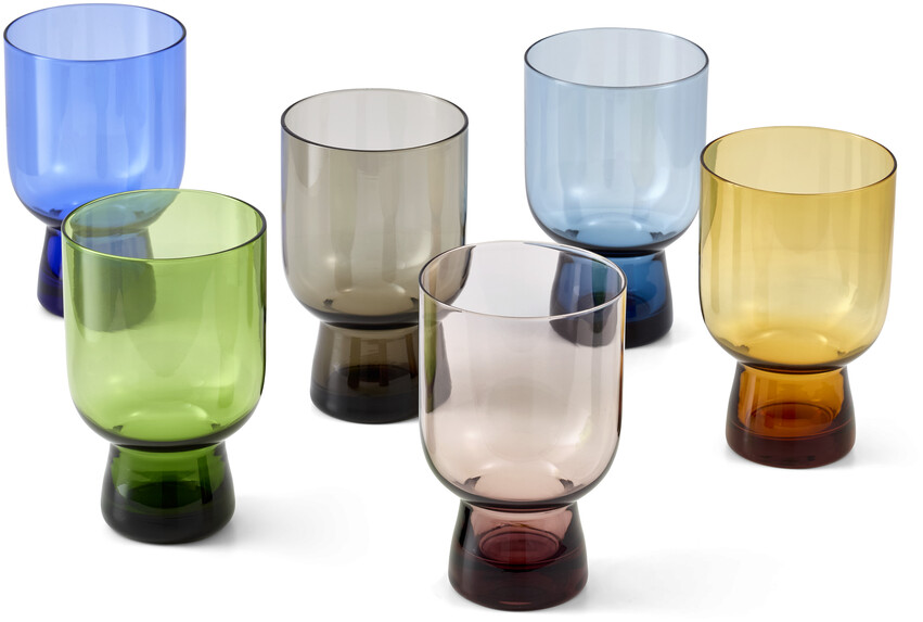 Lyngby - Glas, H 12 Ø 7,5 cm, 30 cl, 6-pack - Flerfärgad