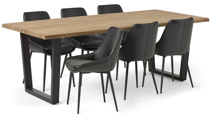 Eastwood live - Matgrupp med 6 stolar Leon - Beige