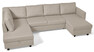 Skaftö - Bäddsoffa med divan vänster och schäslong höger - Beige