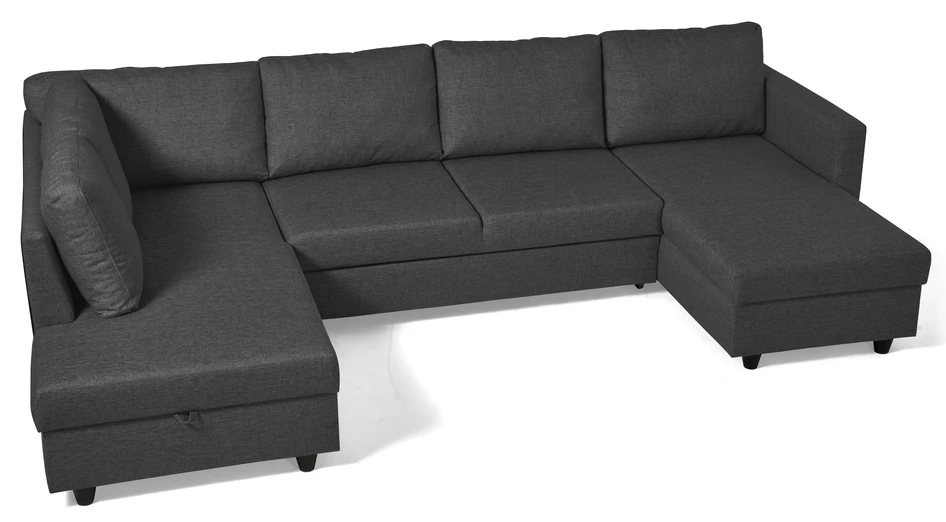 Skaftö - Bäddsoffa med divan vänster och schäslong höger - Grå