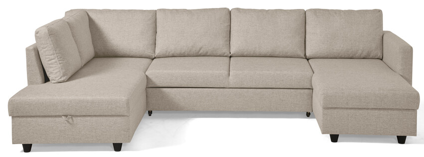 Skaftö - Bäddsoffa med divan vänster och schäslong höger - Beige