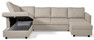 Skaftö - Bäddsoffa med divan vänster och schäslong höger - Beige