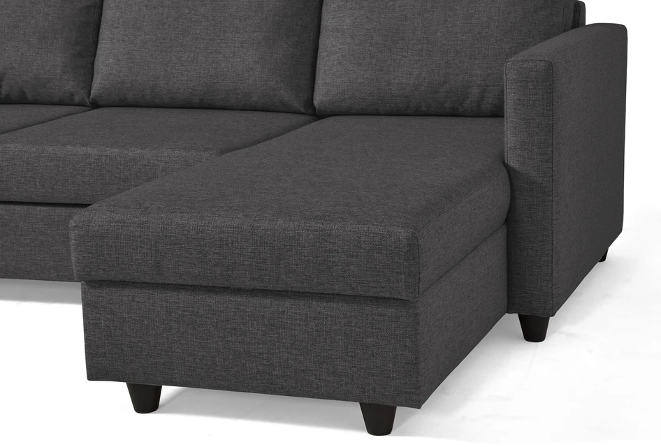 Skaftö - Bäddsoffa med divan vänster och schäslong höger - Grå