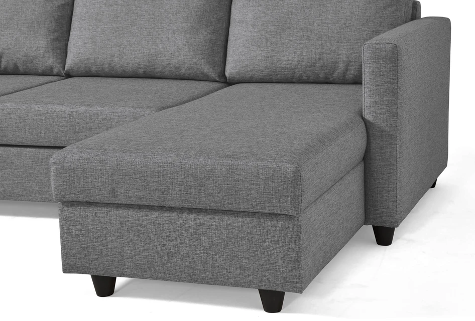 Skaftö - Bäddsoffa med divan vänster och schäslong höger - Grå