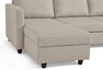 Skaftö - Bäddsoffa med schäslong vänster och divan höger - Beige