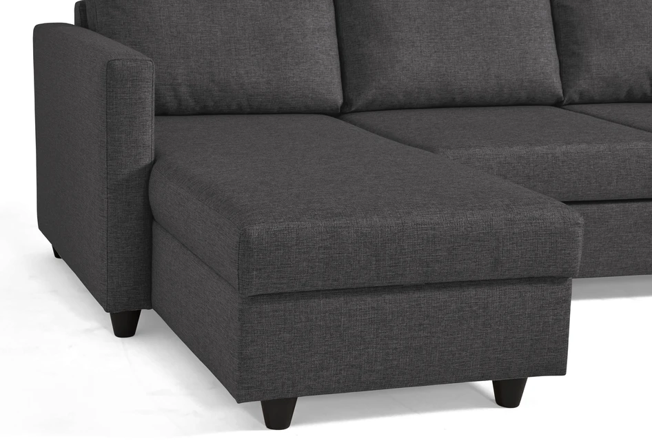 Skaftö - Bäddsoffa med schäslong vänster och divan höger - Grå