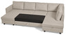 Skaftö - Bäddsoffa med schäslong vänster och divan höger - Beige