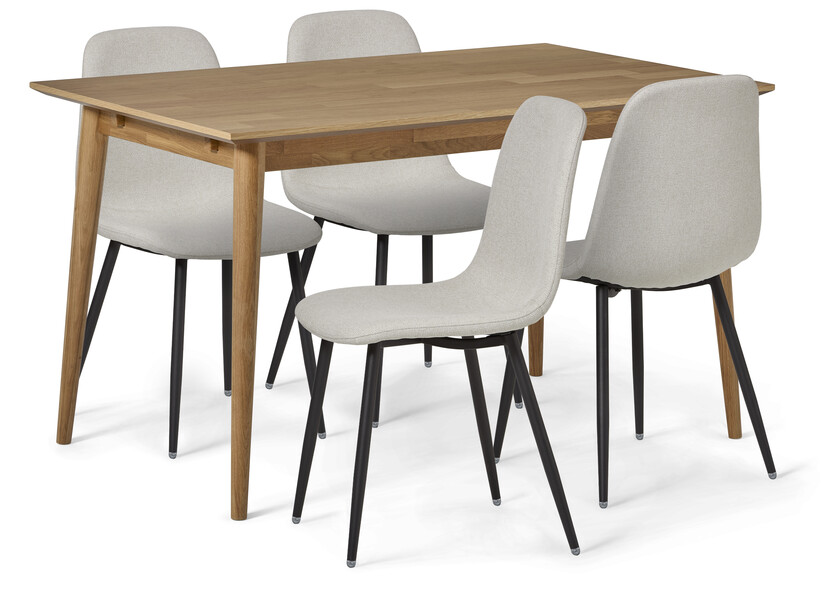 Harry - Matgrupp med 4 stolar Tracy - Beige