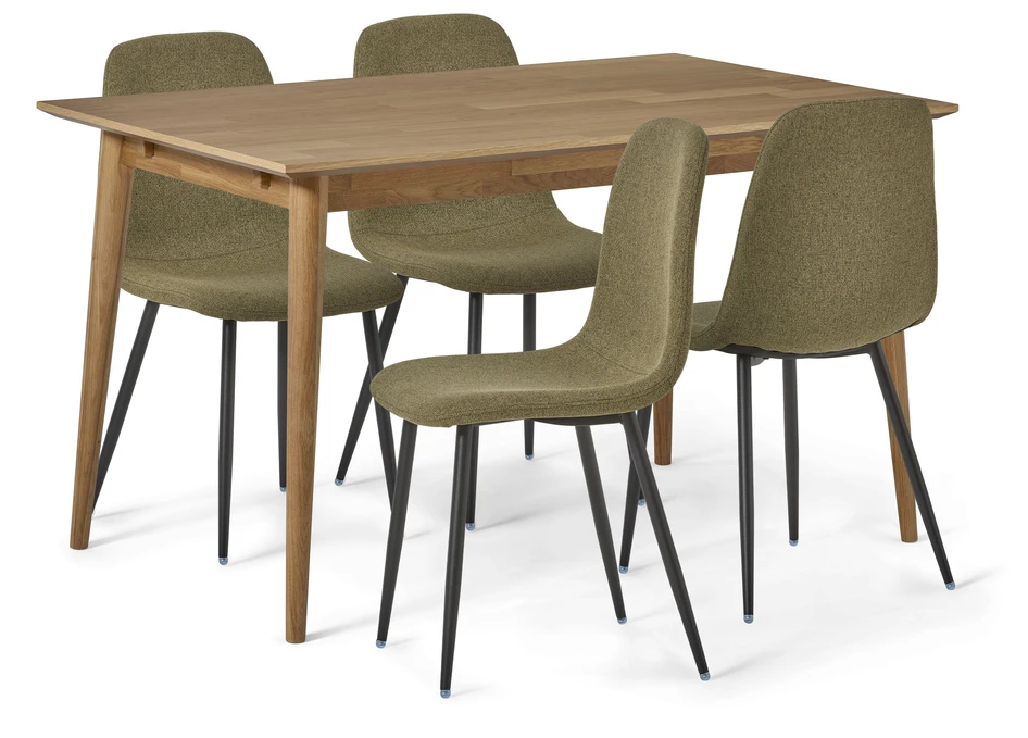 Harry - Matgrupp med 4 stolar Tracy - Grön