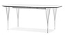 Mario - Matbord, L 180-280 cm - Grå