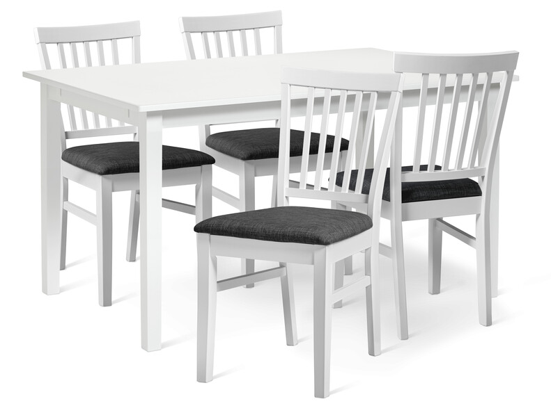 Ingrid - Matgrupp med 4 stolar Ingrid - Grå