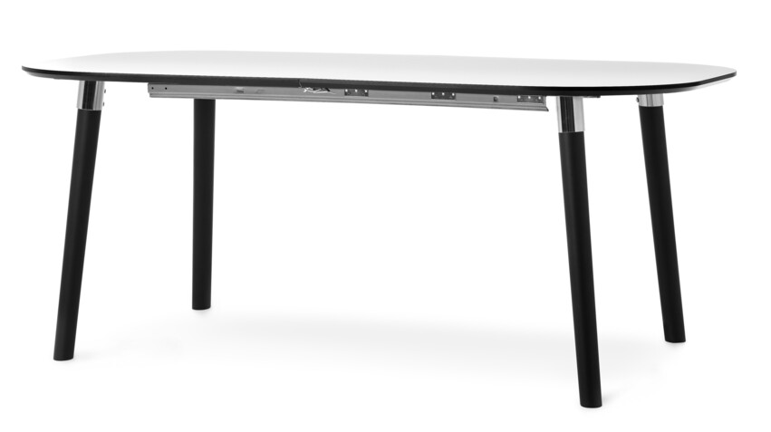 Mario - Matbord, L 180-280 cm - Svart