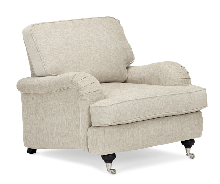 Oxford - Fåtölj, fast klädsel - Beige