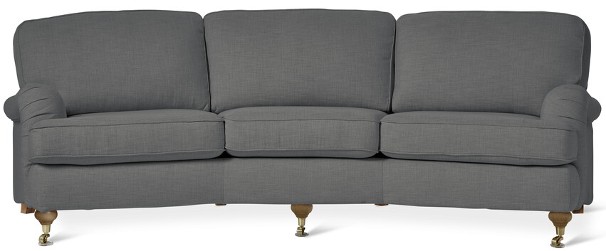 Oxford Delux - 3-sits soffa svängd, fast klädsel - Grå