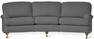 Oxford Delux - 3-sits soffa svängd, fast klädsel - Grå