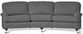 Oxford - 3-sits soffa svängd, fast klädsel - Grå