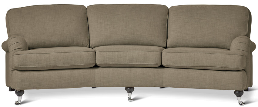 Oxford Delux - 3-sits soffa svängd, fast klädsel - Brun