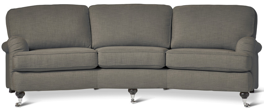 Oxford Delux - 3-sits soffa svängd, fast klädsel - Grå