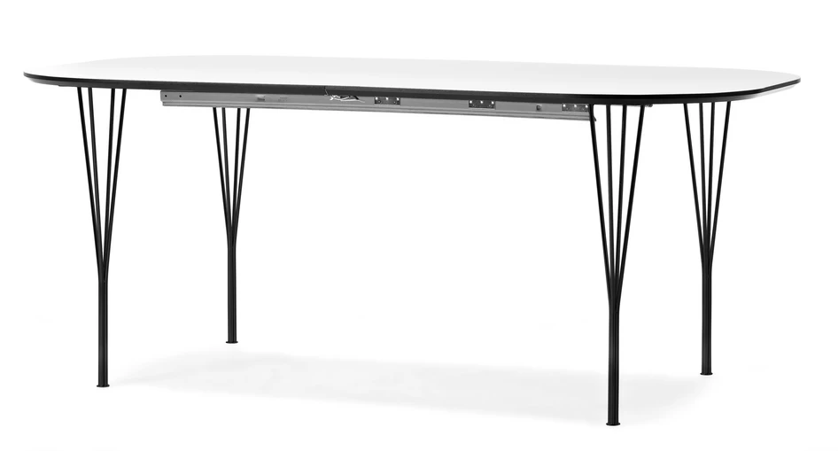 Santino - Matbord, L 180-280 cm - Svart