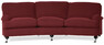 Oxford - 3-sits soffa svängd, fast klädsel - Röd