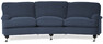 Oxford - 3-sits soffa svängd, fast klädsel - Blå