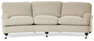 Oxford Delux - 3-sits soffa svängd, fast klädsel - Vit