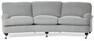 Oxford - 3-sits soffa svängd, fast klädsel - Grå