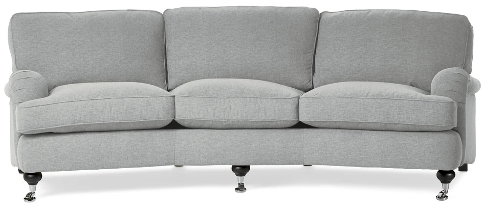 Oxford - 3-sits soffa svängd, fast klädsel - Grå