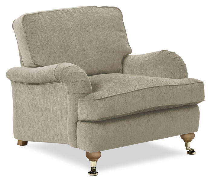 Oxford - Fåtölj, fast klädsel - Beige