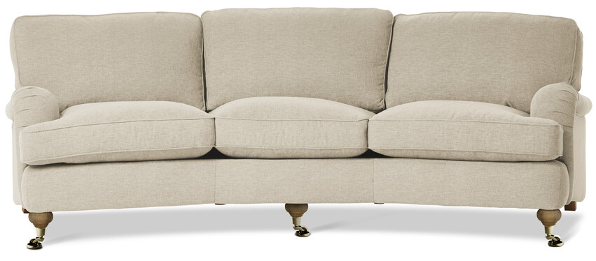 Oxford Delux - 3-sits soffa svängd, fast klädsel - Vit
