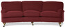 Oxford - 3-sits soffa svängd, fast klädsel - Röd