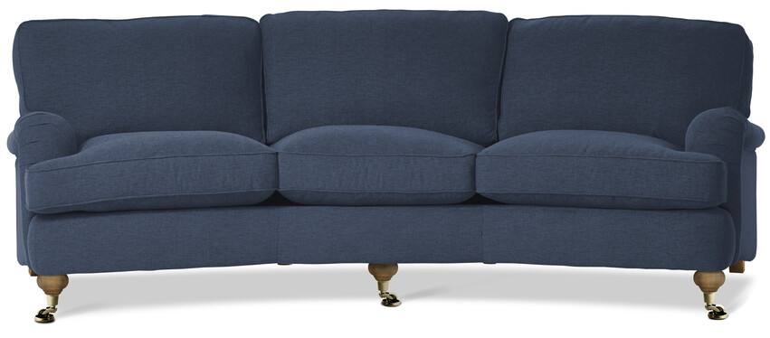 Oxford Delux - 3-sits soffa svängd, fast klädsel - Blå