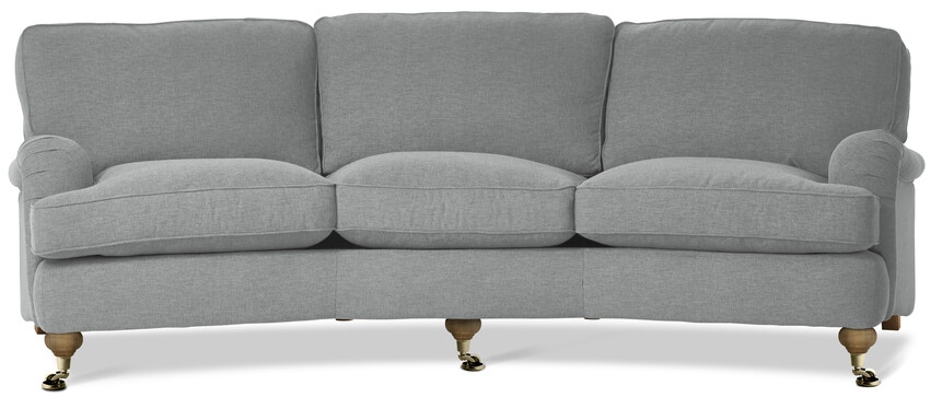 Oxford Delux - 3-sits soffa svängd, fast klädsel - Grå