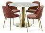 Tiffany - Matgrupp med 4 stolar Kiwi - Rosa