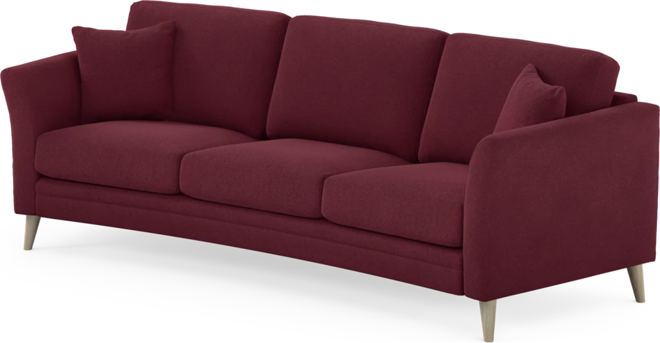 Eden - 3-sits soffa svängd - Röd