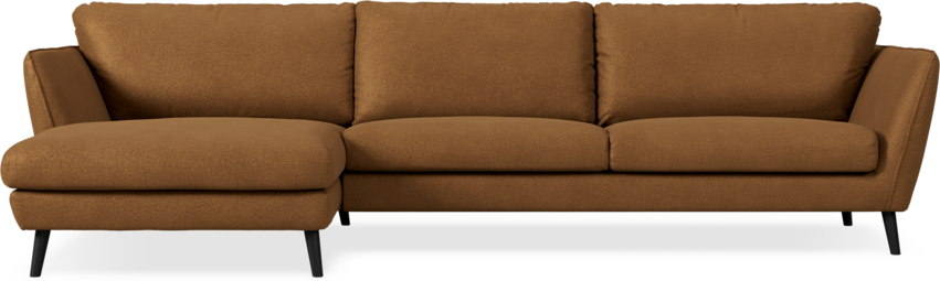 Madison Lux - 3-sits soffa med schäslong vänster - Brun