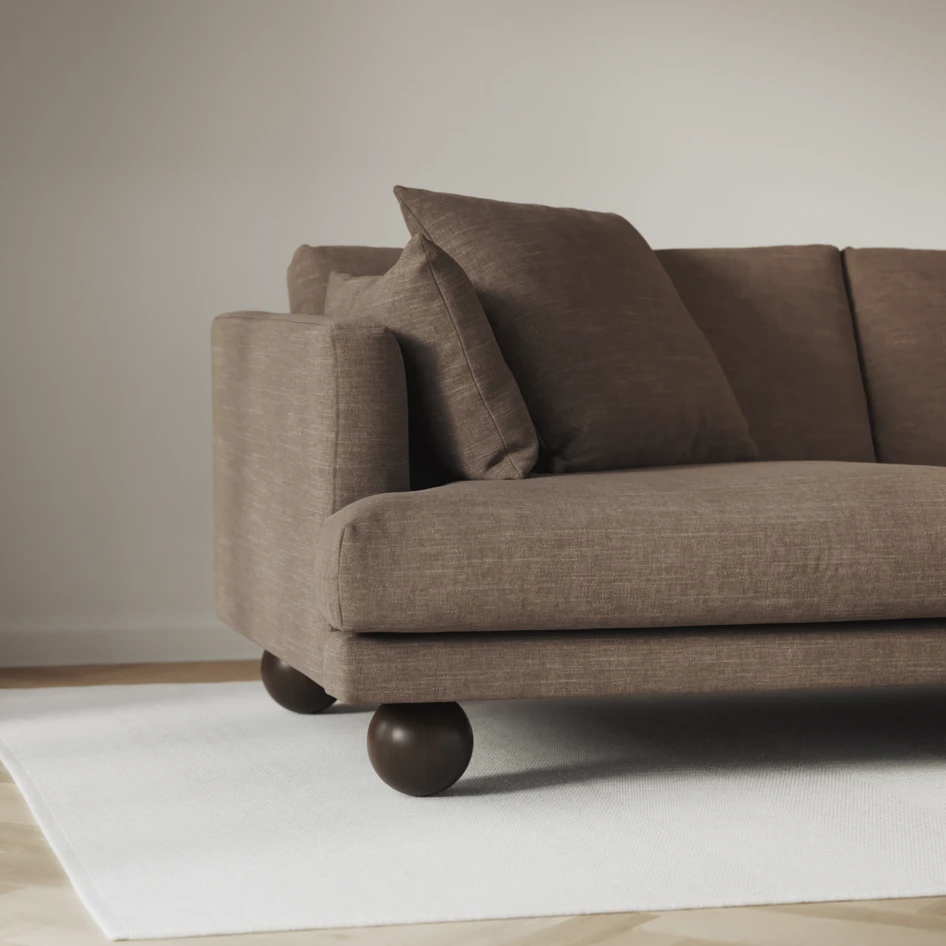 Harper - 3-sits soffa - Brun