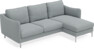Madison Lux - 2-sits soffa med schäslong höger - Turkos