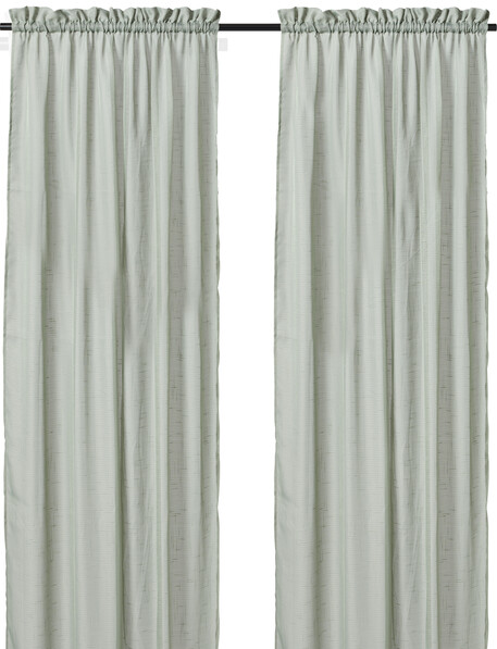 Cecilia - Gardin, 135x250 cm, 2-pack - Grön